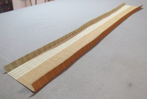 Fold and press 1/2 inch hem on each side of strap