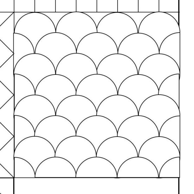 wavy line quilting template | Mystery Bay Quilt Design