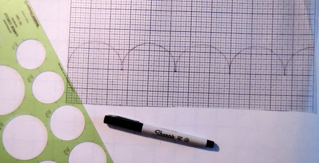 template marked for clamshells