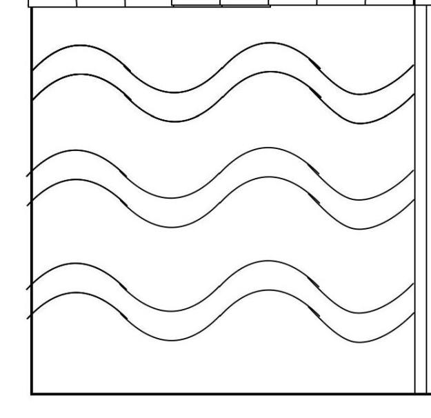 Wavy line quilting pattern