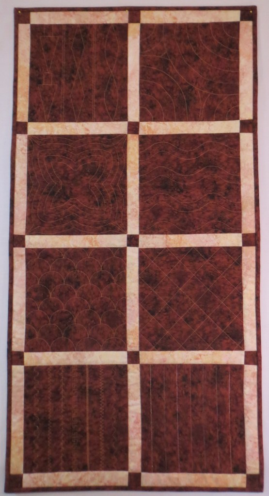 Beginning Machine quilting class sample