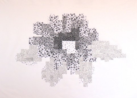 Mosaic quilt from black and white value study