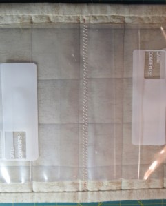 The bags are attached with a zigzag stitch down the center