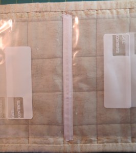 hem tape covers the zigzag seam