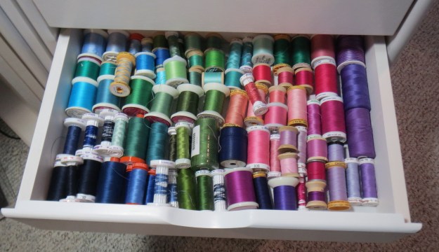 Piles of thead begging to be organized!