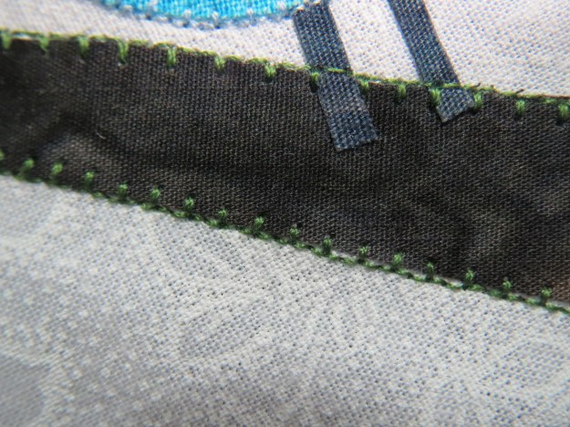 applique edge stitch wandering off on the left