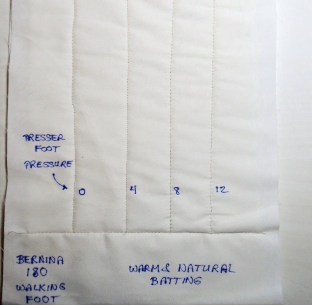 Bernina 180 walking foot pressure test