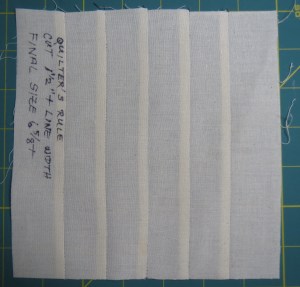 Finished test block using all the line thickness produces a big enough block