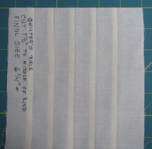 Finished test block using half the line thickness is too small