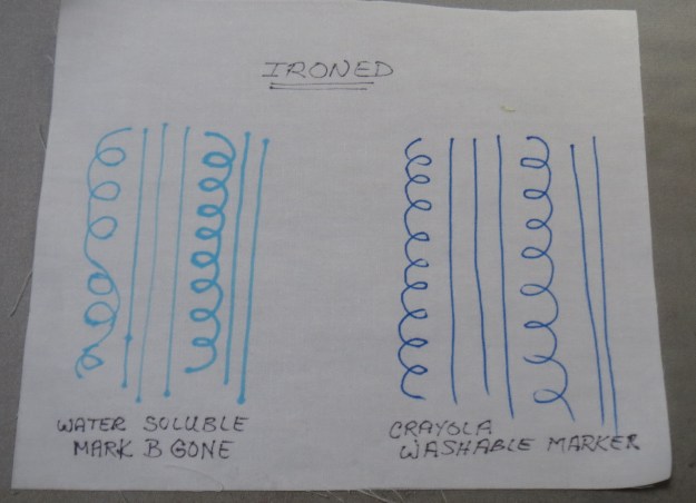 Dritz Mark B Gone on the left, Crayola on the right